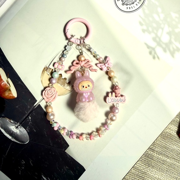 La BuBu Keychain Bag Charm Pink - Picture 3 of 3